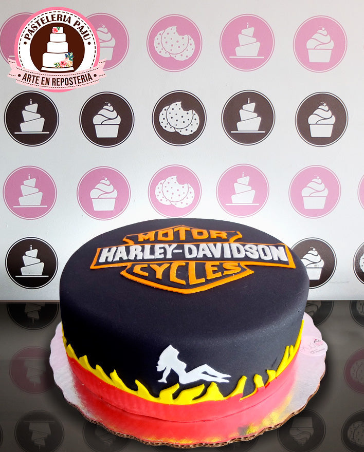 Harley Davidson Logo Cake