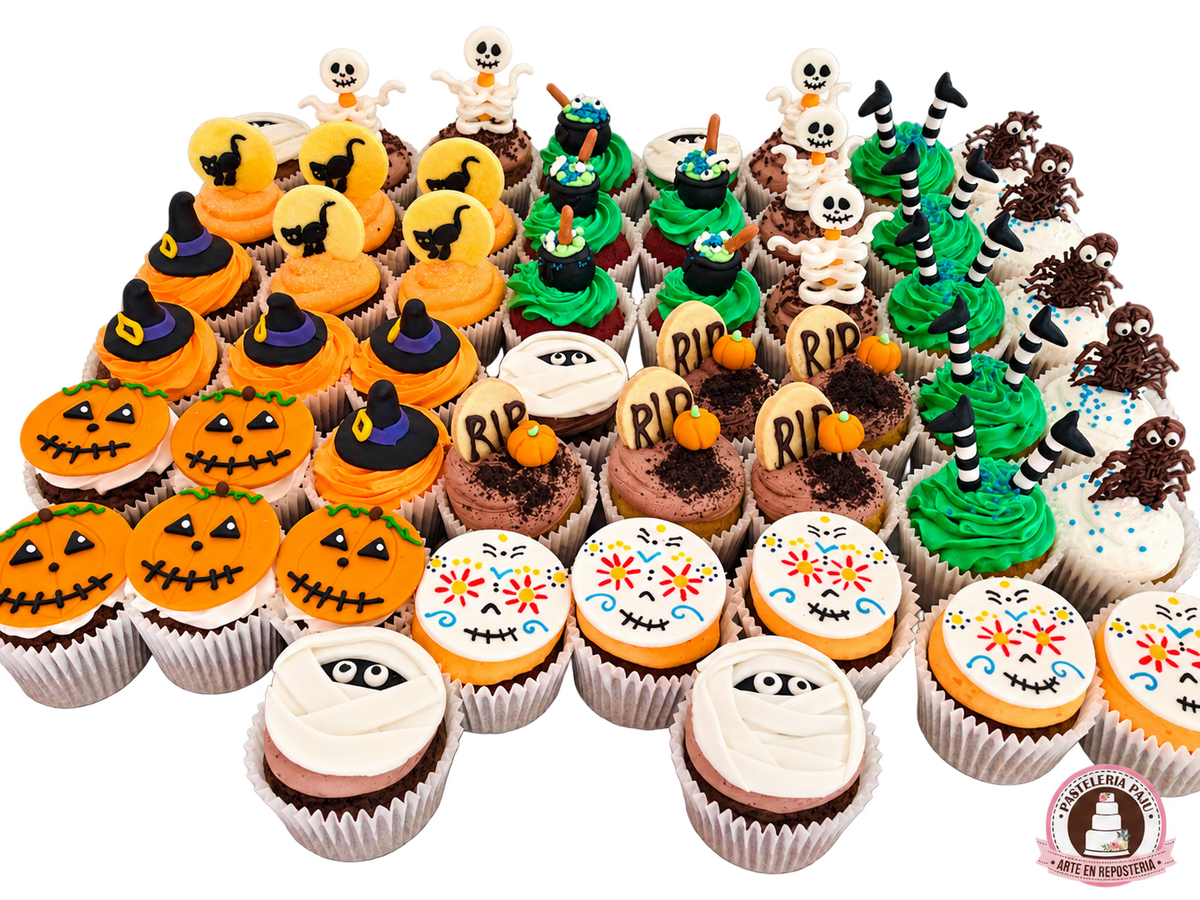 Cupcakes de Halloween y Día de Muertos
