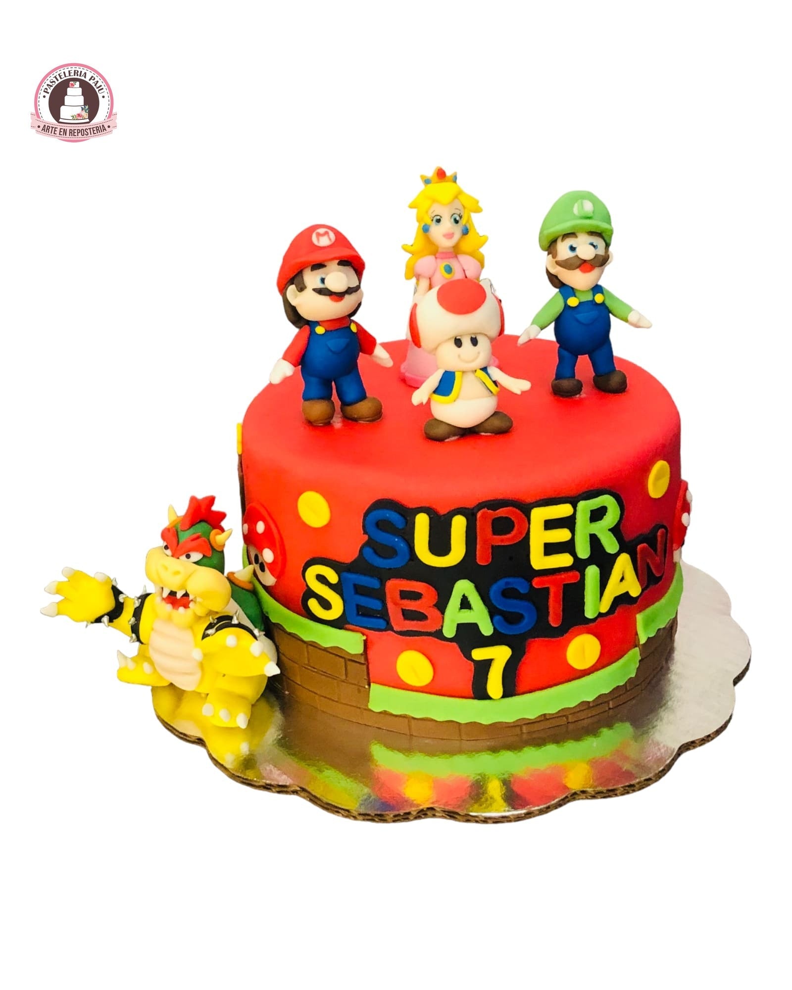 Pastel de Mario Bros y Amigos